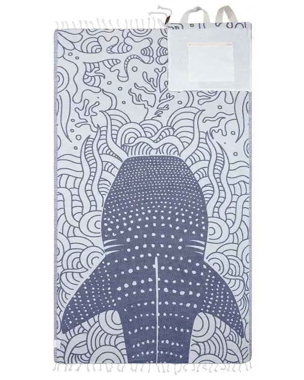 🏖️ 2026 HOT SALE |🌿 Eco-Friendly 2-in-1 Organic Cotton Beach Towel Bag™ | Sustainable Summer Essential 🌊-CU