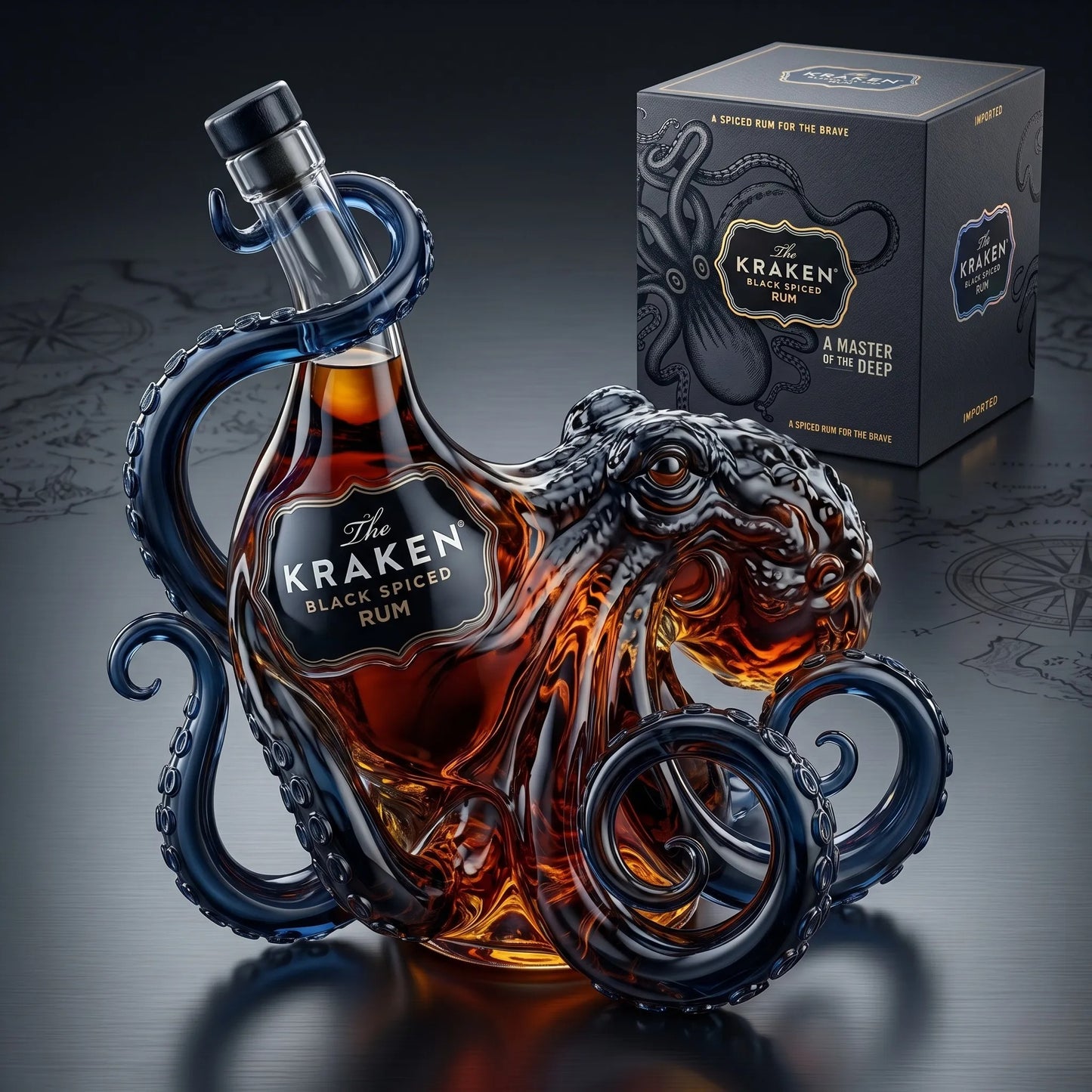 The Kraken Rum Edition 3D Octopus Bottle-CU