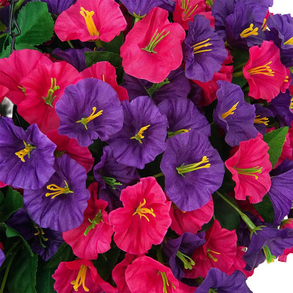 💐2 Pcs Ultra-Realistic Hanging Floral Decor with Hand-Assembled Artificial Flower Basket- CU