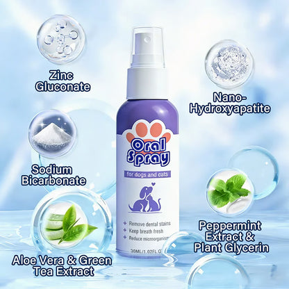 🔥Hot Sales 66% OFF🔥🔥 Pet Dental Care Spray – Fresh Breath & Easy Oral Care for Dogs & Cats 🐶🐱-CU