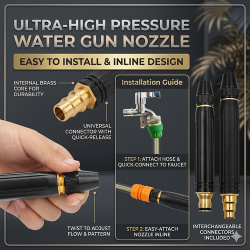 🚀 Ultra-High Pressure Hose Nozzle: Ultra High Pressure Hose Nozzle - Power Washer Jet for Car & Home Cleaning-CU