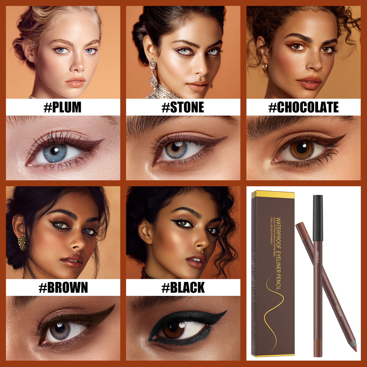 🌟 Best Selling🌟 24-Hour Waterproof Eyeliner — Sharpenable Pencil-CU