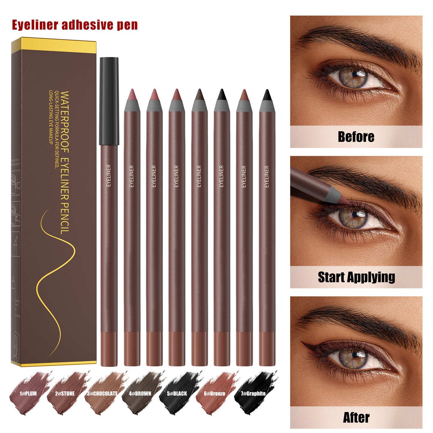 🌟 Best Selling🌟 24-Hour Waterproof Eyeliner — Sharpenable Pencil-CU