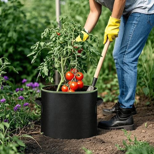 🌱 Heavy Duty Grow Bags – Aeration Fabric Pots with Handles for Vegetables, Flowers & Fruits 🪴-CU