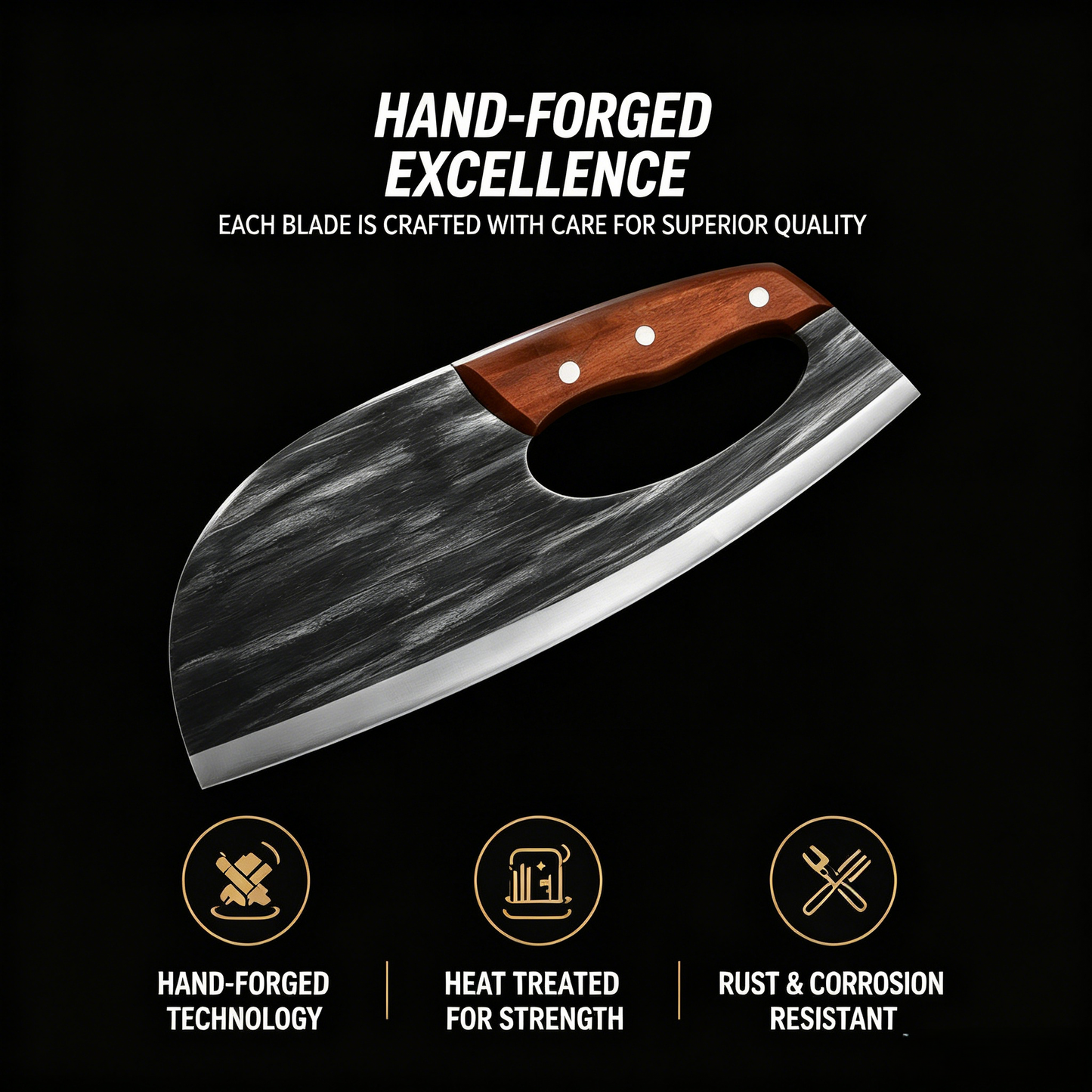 🔥LAST DAY 67% OFF🔥 Premium Hand-Forged Chef's Knife & Cleaver Set-CU