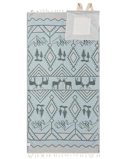 🏖️ 2026 HOT SALE |🌿 Eco-Friendly 2-in-1 Organic Cotton Beach Towel Bag™ | Sustainable Summer Essential 🌊-CU