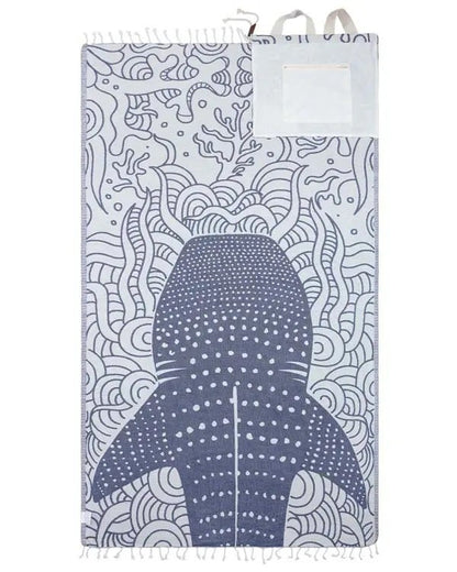 🏖️ 2026 HOT SALE |🌿 Eco-Friendly 2-in-1 Organic Cotton Beach Towel Bag™ | Sustainable Summer Essential 🌊-CU