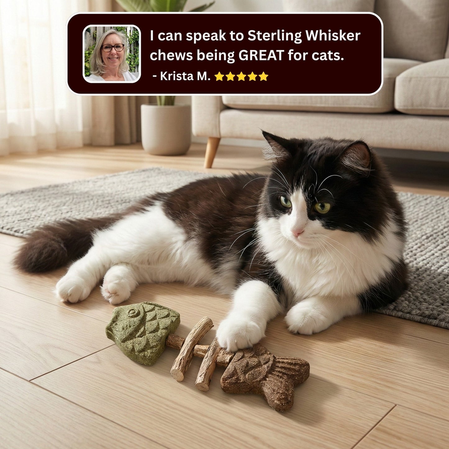 🐱 Catnip & Silvervine Chew Sticks – Natural Dental & Stress Relief for Cats-CU