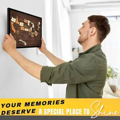 🔥Last Day 55% OFF -🇺🇸 Wooden USA Travel Map Puzzle🧩A Stylish Way to Track Your Journey-CU