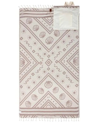 🏖️ 2026 HOT SALE |🌿 Eco-Friendly 2-in-1 Organic Cotton Beach Towel Bag™ | Sustainable Summer Essential 🌊-CU