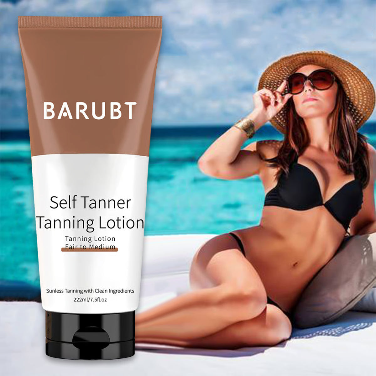 🌞 Get the Ultimate Sunless Glow✨ Beauty by Earth Self Tanner Lotion – For a Natural, Streak-Free Tan-CU