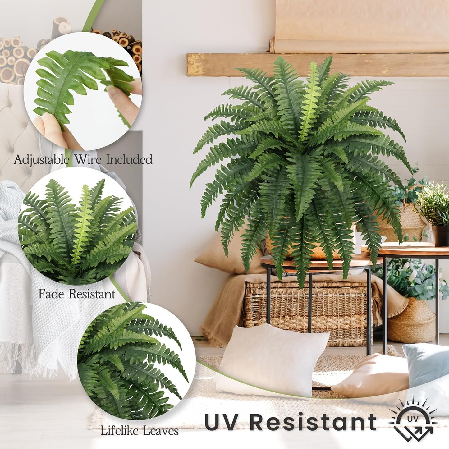 🎉Factory Direct Sales 70% Off ! - UV-Resistant Lifelike Artificial Boston Fern-CU