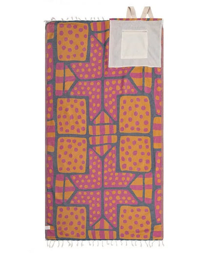 🏖️ 2026 HOT SALE |🌿 Eco-Friendly 2-in-1 Organic Cotton Beach Towel Bag™ | Sustainable Summer Essential 🌊-CU