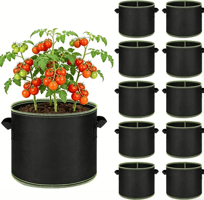 🌱 Heavy Duty Grow Bags – Aeration Fabric Pots with Handles for Vegetables, Flowers & Fruits 🪴-CU