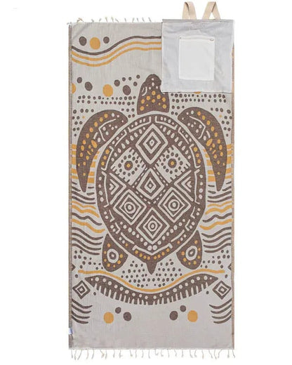 🏖️ 2026 HOT SALE |🌿 Eco-Friendly 2-in-1 Organic Cotton Beach Towel Bag™ | Sustainable Summer Essential 🌊-CU