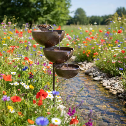 🔥Hot Sale🔥Bring Life Back To Your Garden – Rain Catcher Bird Bath 🌿🐦-CU