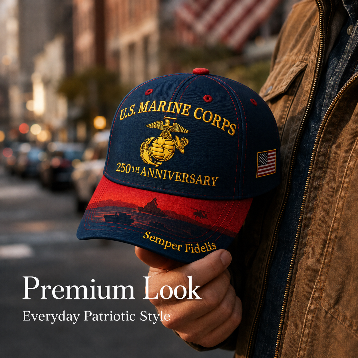 🔥🇺🇸 Limited Edition U.S. Marine Corps 250th Anniversary Commemorative Embroidered Cap ⚓🎖️-CU