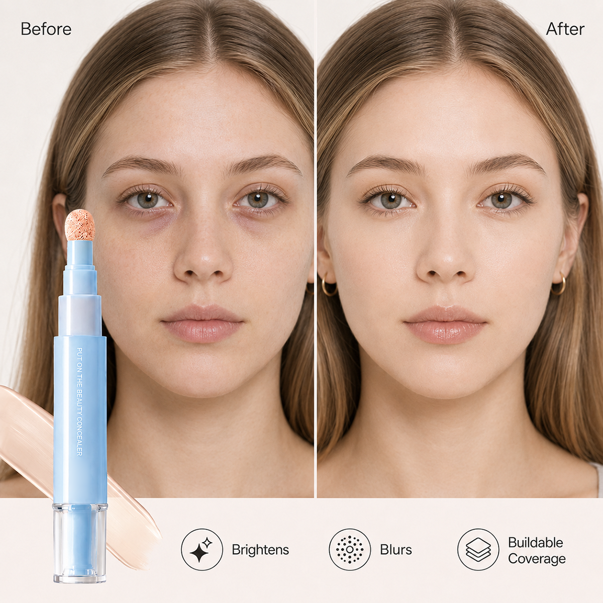 ✨ 2-in-1 Concealer & Powder Foundation 💕 | Full Coverage, Lightweight & Long-Lasting-CU