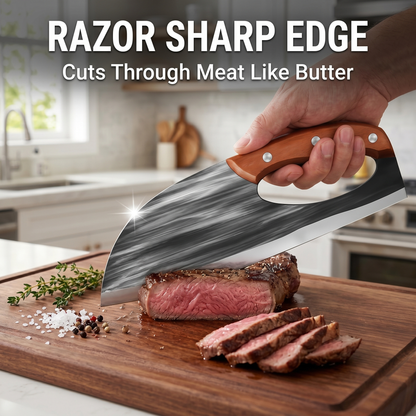 🔥LAST DAY 67% OFF🔥 Premium Hand-Forged Chef's Knife & Cleaver Set-CU