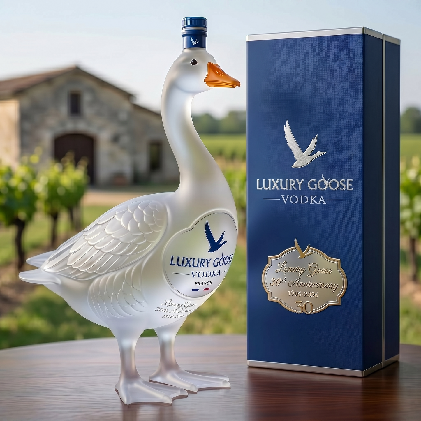 🦢 Luxury Goose  30th Anniversary Sculpted Vodka Decanter ✨ | Premium 3D Collector Bottle-CU