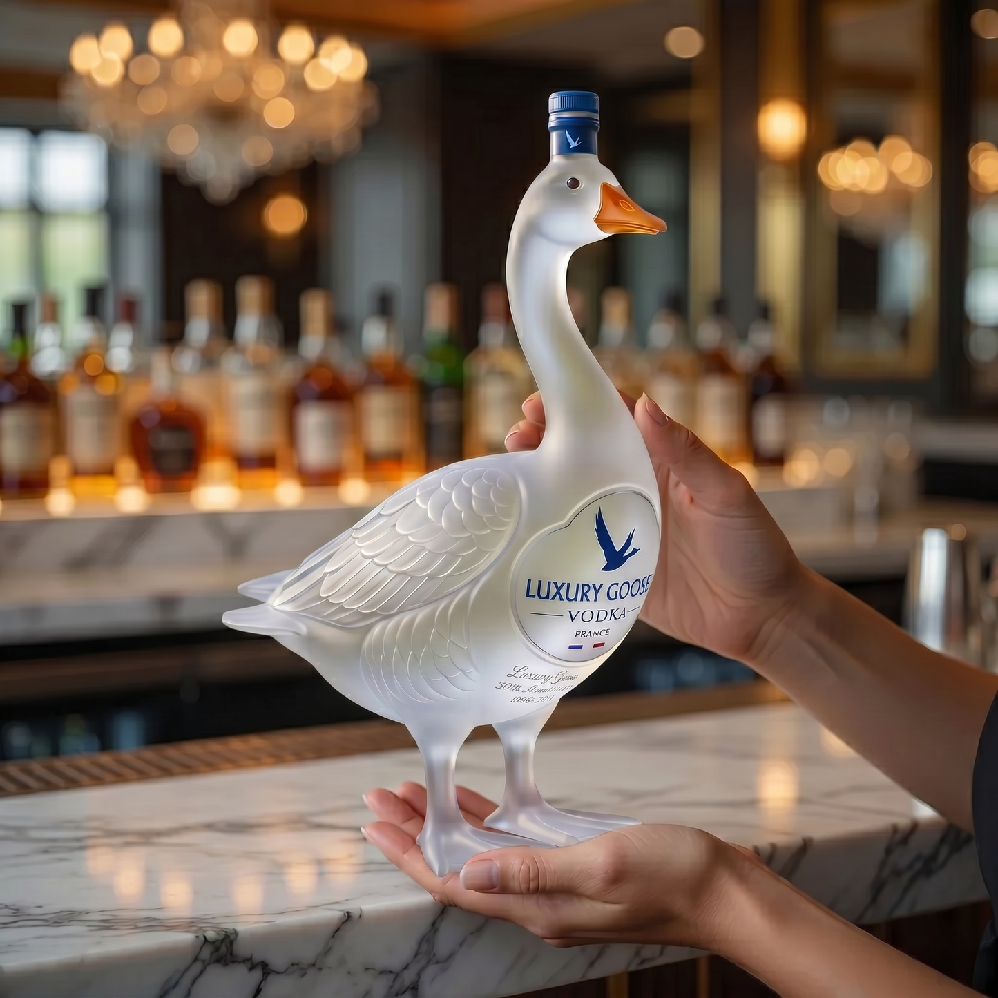 🦢 Luxury Goose  30th Anniversary Sculpted Vodka Decanter ✨ | Premium 3D Collector Bottle-CU