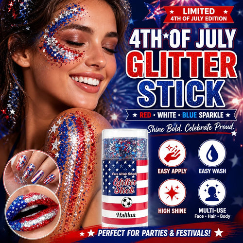 🦅4th of July Glitter Stick✨🔔Red, White & Blue Body & Hair Sparkle-CU