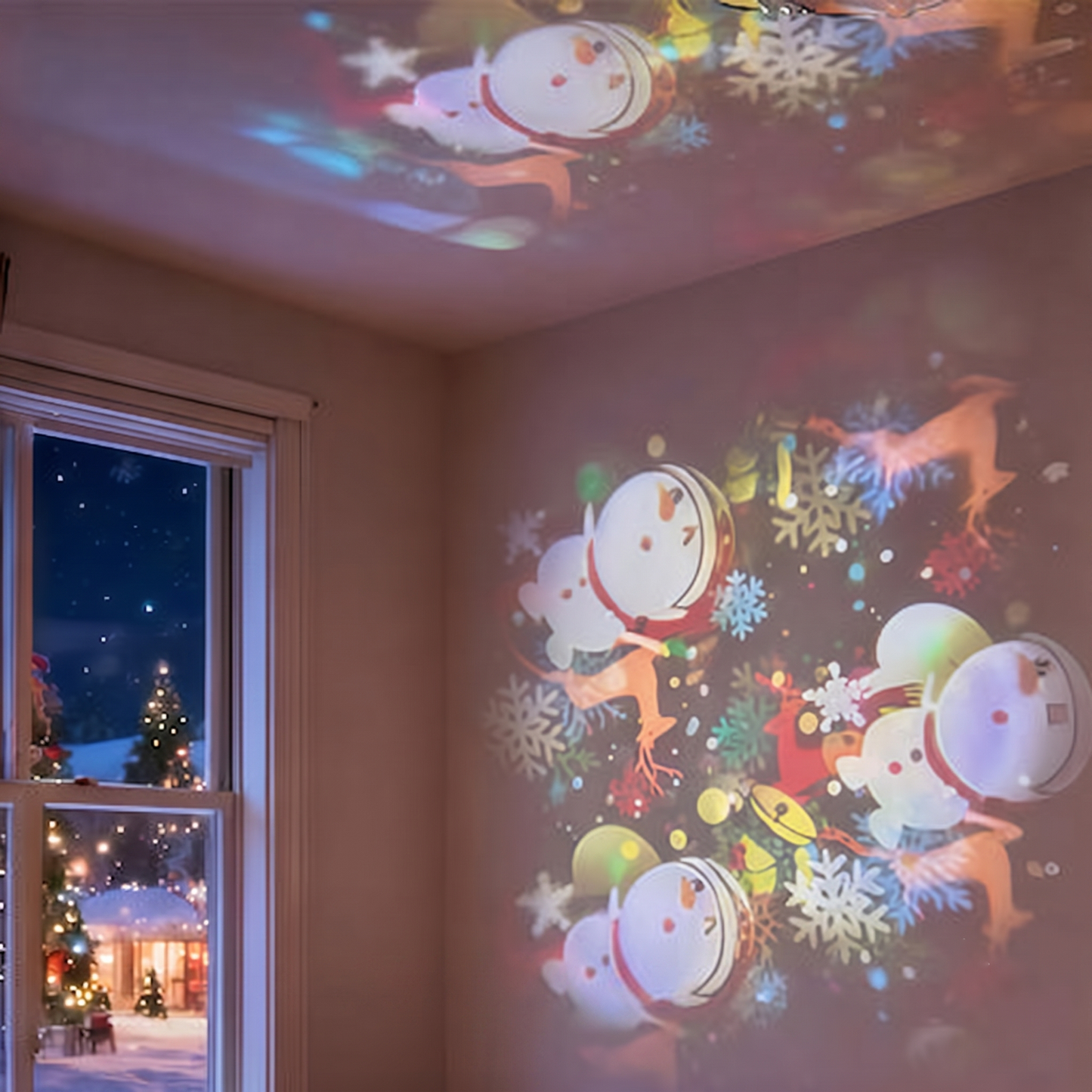 ✨ Rotating LED Projector with Dynamic Lighting Effect – Over 50,000 Sold! 🌀💞 Transform Your Space with Colorful Lights!-CU