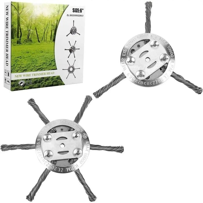 🎁LAST DAY 70% OFF🔥Universal Steel Wire Trimmer Head Replacement-Heavy-Duty Weed Brush Cutter-CU
