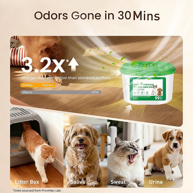 🔥2026 SALE - Home Pet Fur & Odor Removal Magic Box-CU