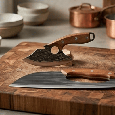 🔥LAST DAY 67% OFF🔥 Premium Hand-Forged Chef's Knife & Cleaver Set-CU